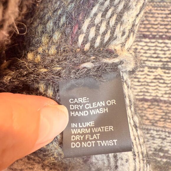 Indigenous One Weave Alpaca Wool Sweater with Front Tie Size Small - Picture 10 of 14